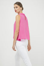 Load image into Gallery viewer, Pink Sleeveless Top with Pleat Detail