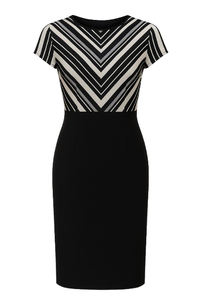 Stripe Detail Straight Dress