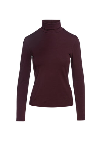 Purple Turtle Neck Top By Conquista