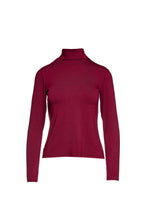 Load image into Gallery viewer, Burgundy Turtle Neck Top By Conquista