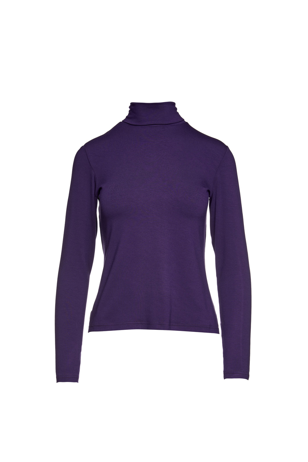 Purple Long Sleeve Polo Neck Jumper