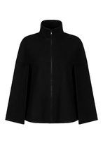 Load image into Gallery viewer, Black Winter Cape in Woven Fabric