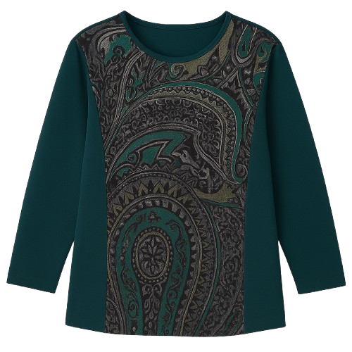 Batwing Print Top