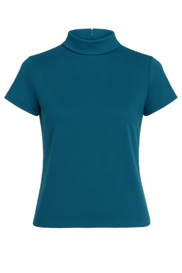 Short Sleeve Petrol Blue Top