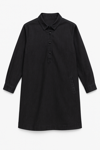 Black Denim Shirt Dress
