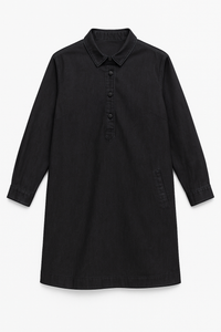Black Denim Shirt Dress