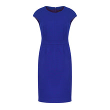 Load image into Gallery viewer, Fitted Blue Royal Dress with Cap Sleeves