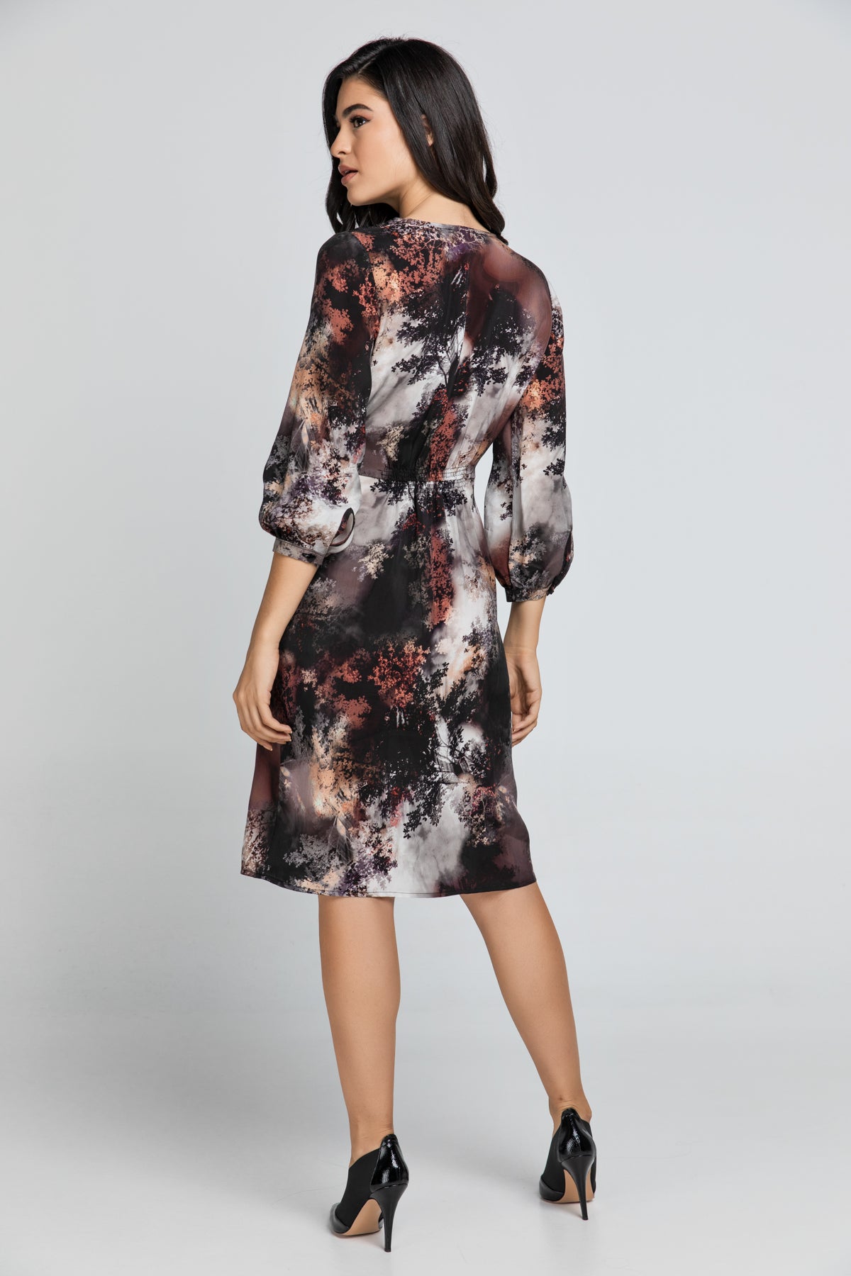 Print Wrap Dress