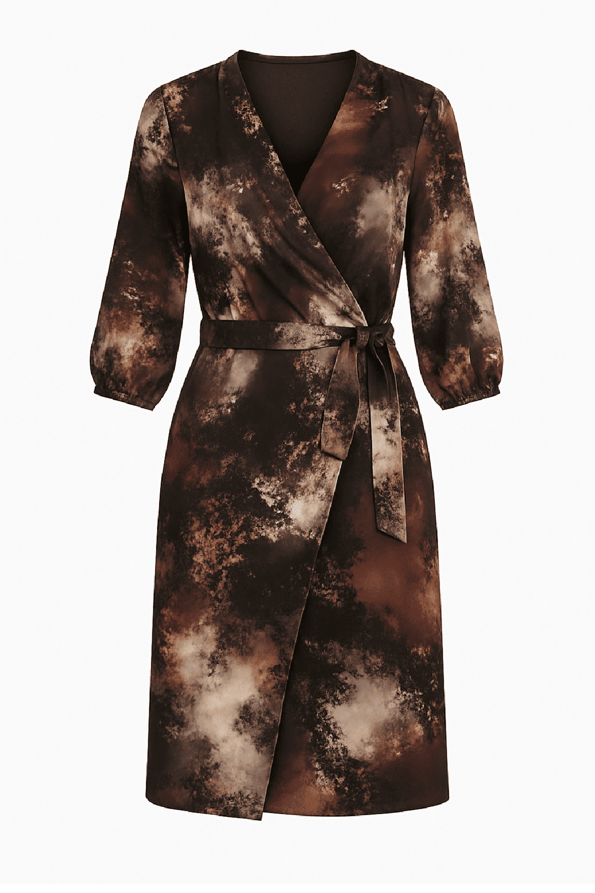 Print Wrap Dress