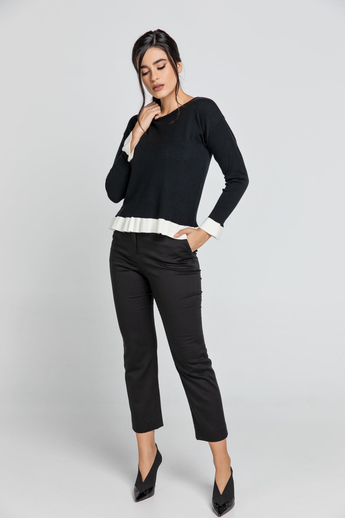 Black Gabardine Pants