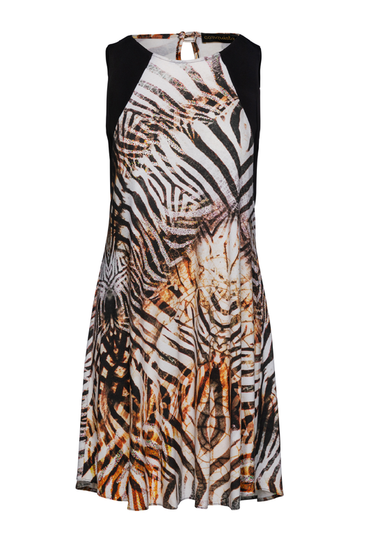 A Line Animal Print Dress