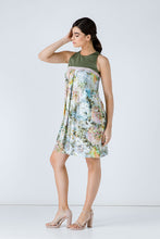 Load image into Gallery viewer, A Line Khaki Floral Dress