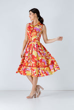 Load image into Gallery viewer, Button Detail Multicoloured Print Dress