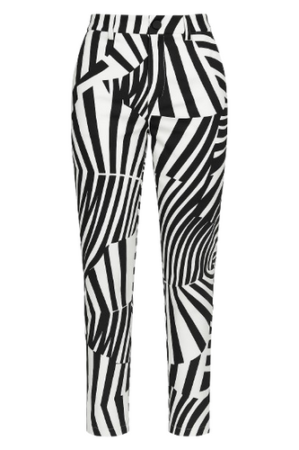 Black and White Gabardine Pants