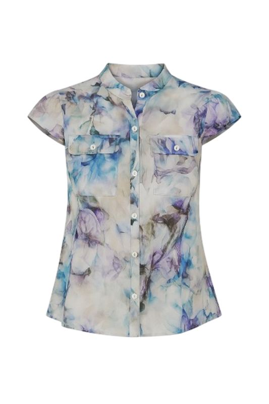 Conquista Πουκάμισο Casual Κοντομάνικο Με Κουμπιά Floral Πολύχρωμο C191-250-99