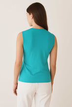 Load image into Gallery viewer, Turquoise Sleeveless Cotton Jersey Top