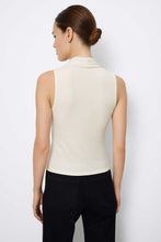 Load image into Gallery viewer, Draped V-Neck Top in Jersey Cotton-Blend