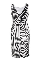 Load image into Gallery viewer, Graphic Op-Art Inspired Cotton Stretch Dress