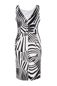 Graphic Op-Art Inspired Cotton Stretch Dress