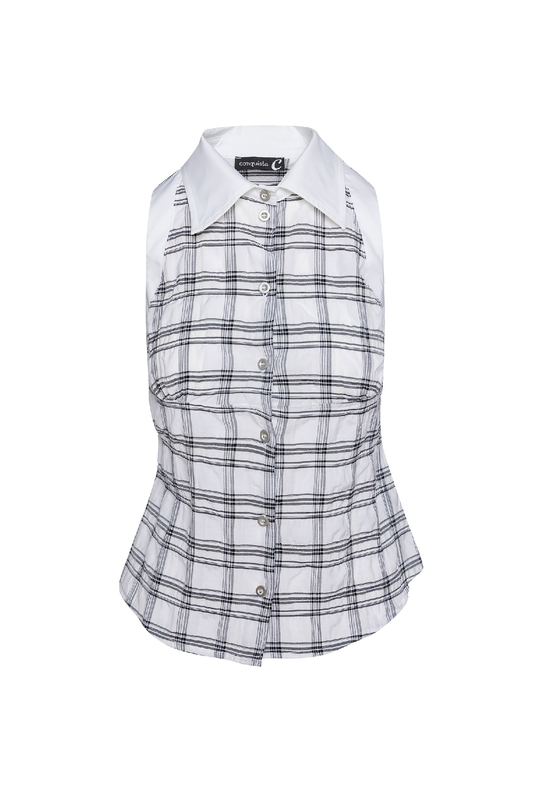 Sleeveless Check Shirt
