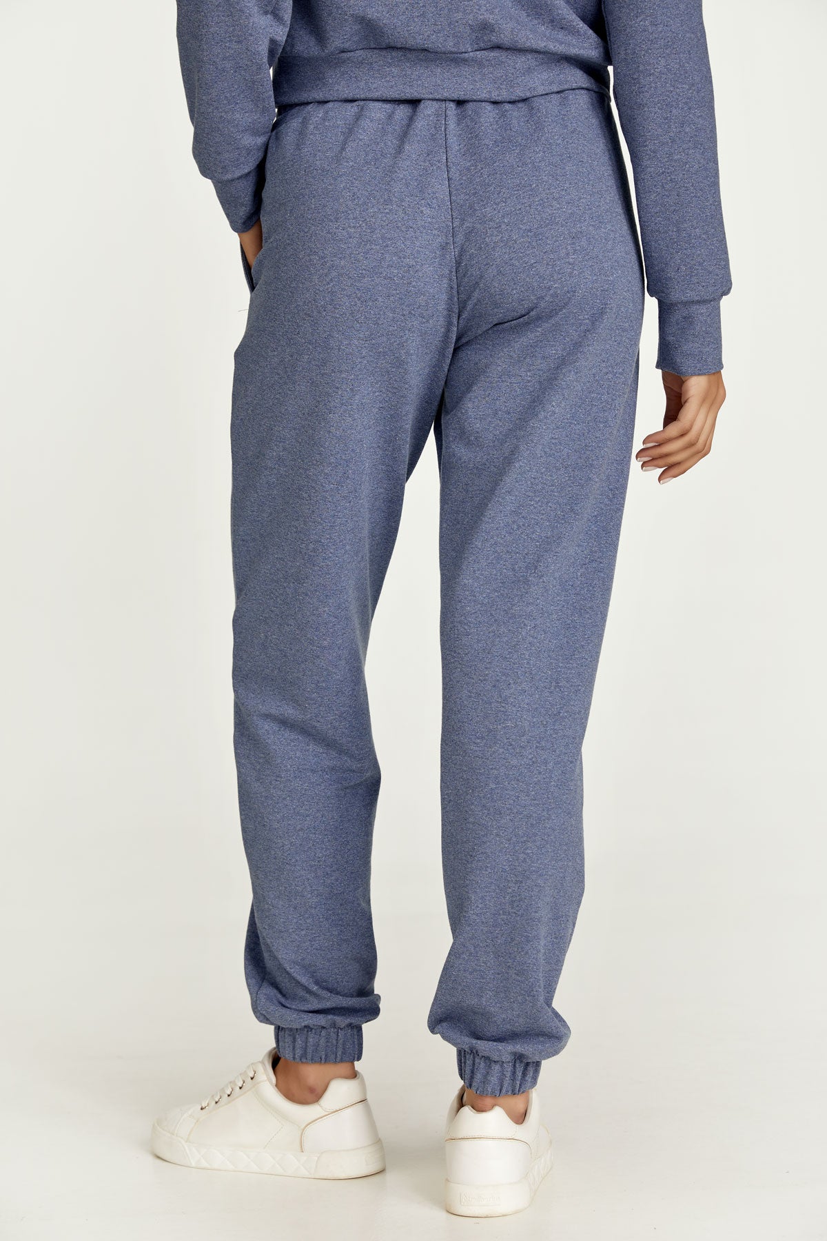 Conquista Παντελόνι Casual Longline Με Λάστιχο & Κορδόνι Μονόχρωμο Μπλε C211-100-18