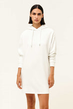 Load image into Gallery viewer, Ecru Cotton-Blend Hoodie Dress
