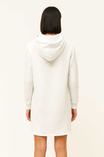 Load image into Gallery viewer, Ecru Cotton-Blend Hoodie Dress