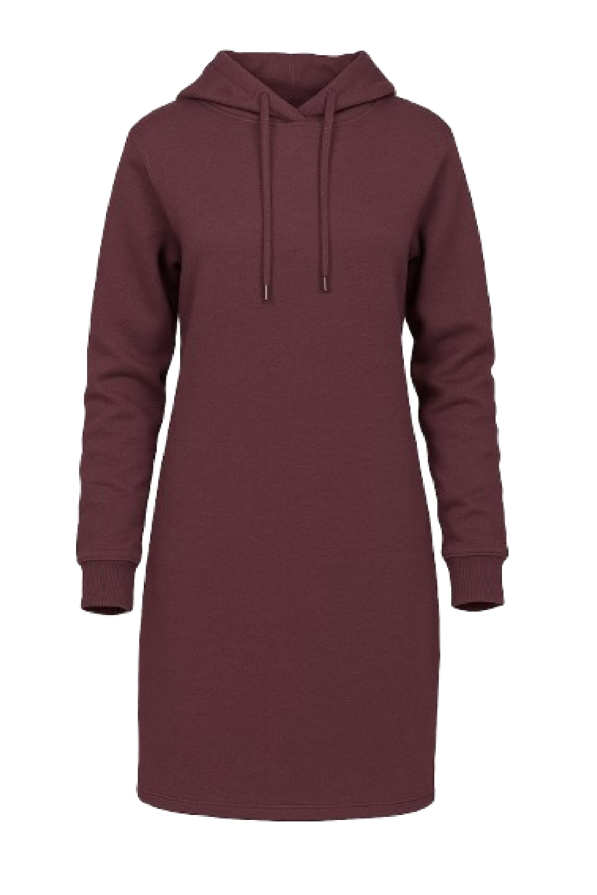 Conquista Φόρεμα Mini Casual Μακρυμάνικο Με Κουκούλα Μονόχρωμο Μπορντό C211-104-46