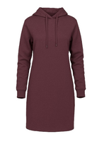 Load image into Gallery viewer, Dark Burgundy Cotton-Blend Hoodie Dress