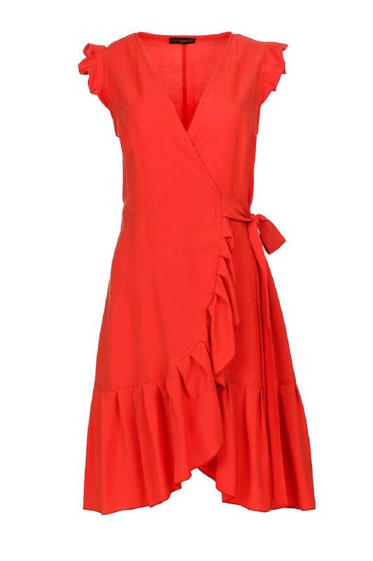 Orange Wrap Dress