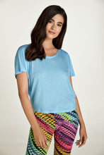 Load image into Gallery viewer, Sky Blue Tencel Draped Back Tee