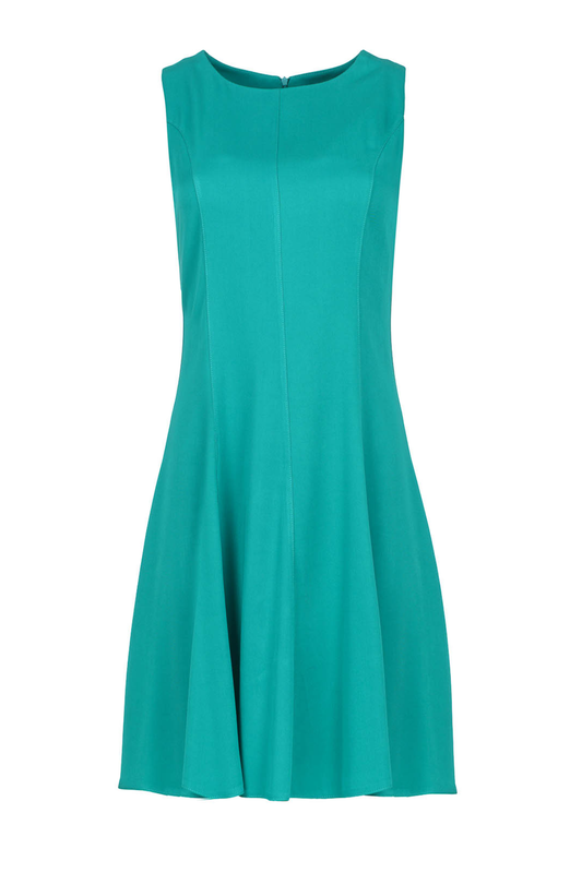 Green Colour Cloche Dress