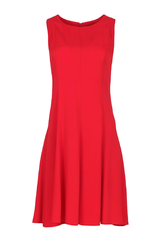 Red Colour Cloche Dress