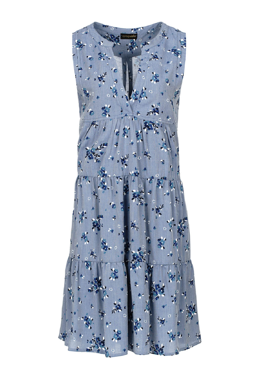 Sleeveless Floral A Line Dress