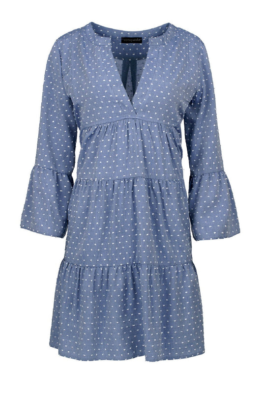 Φόρεμα σε γραμμή Α με κέντημα σε στυλ τζιν