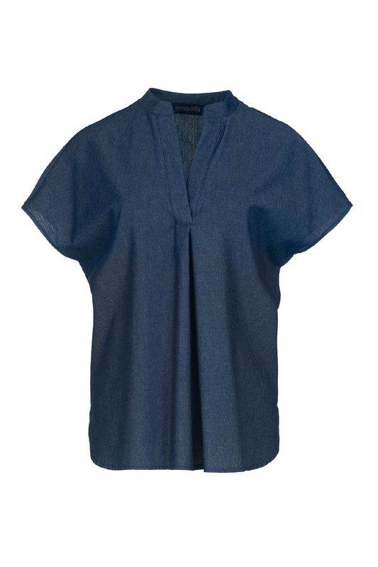 Sleeveless Indigo Cotton Style Top