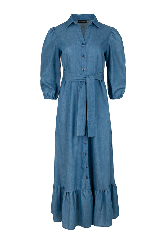 Denim Style dress with Frill