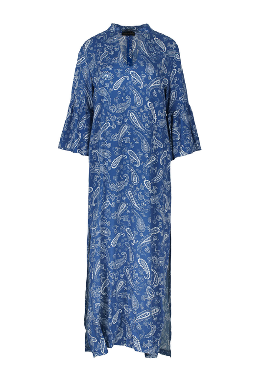 Long Kaftan Style Paisley Dress