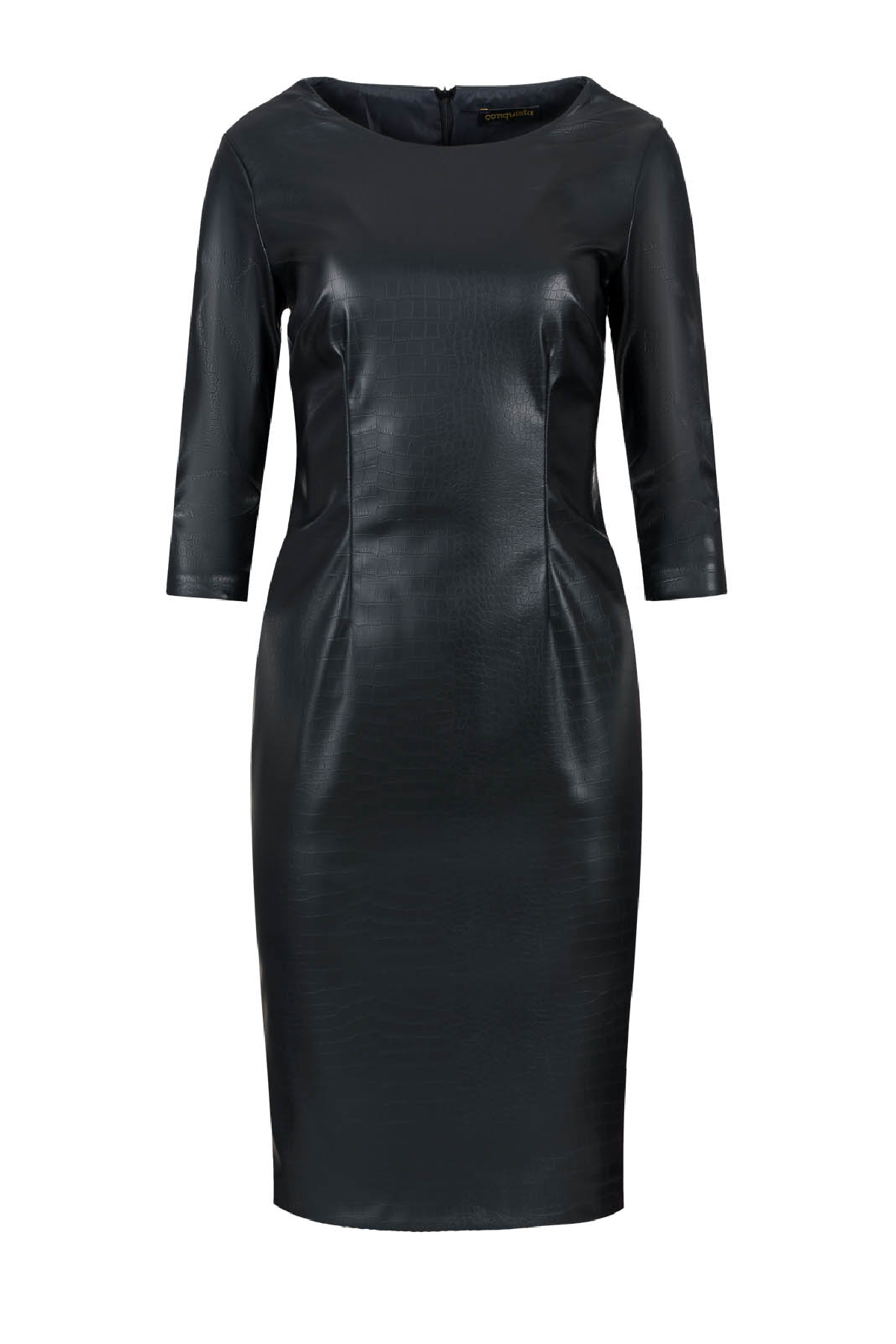 Faux Crocodile Leather Dress