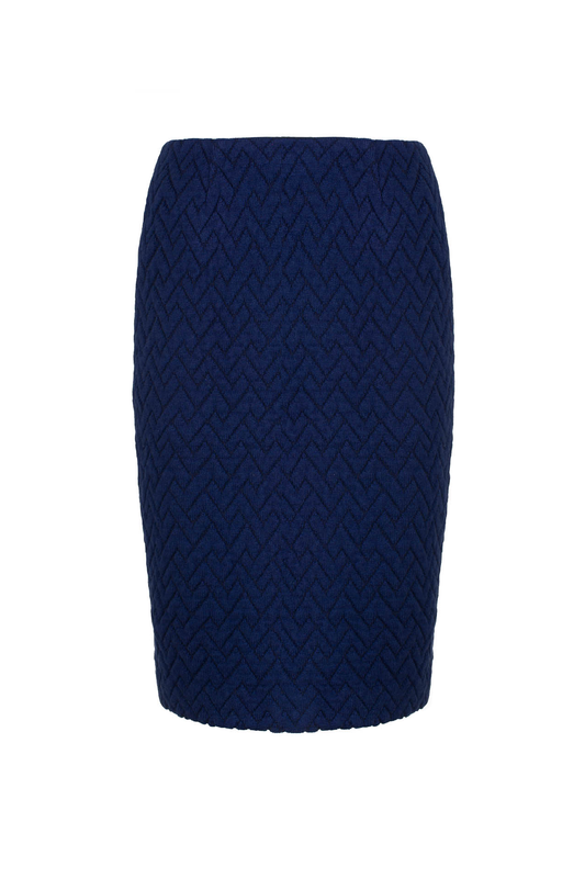 Knit Jacquard Pencil Skirt