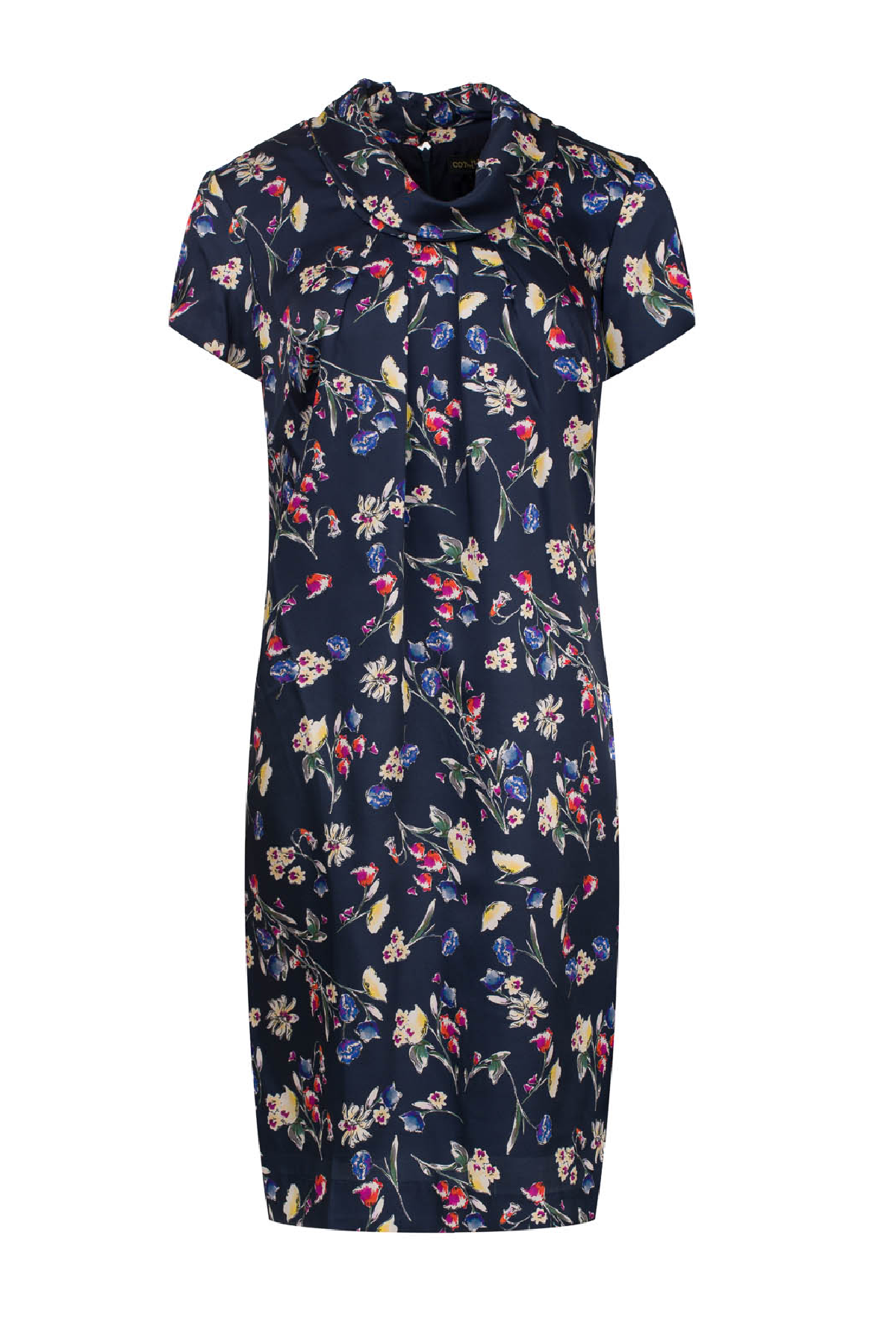 Floral Print Viscose Short Sleeve Dress