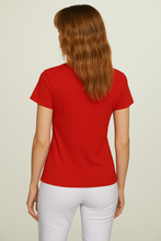 Load image into Gallery viewer, Twist Front Red Jersey Top – Conquista