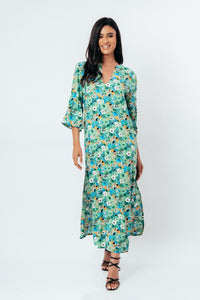 Floral Kaftan Style Maxi Dress