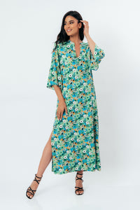 Floral Kaftan Style Maxi Dress