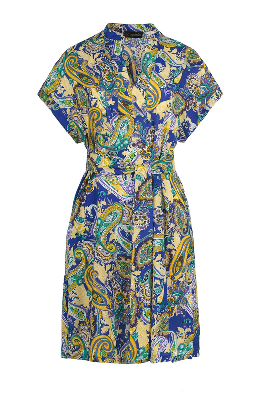 Paisley Print Dress with Slits