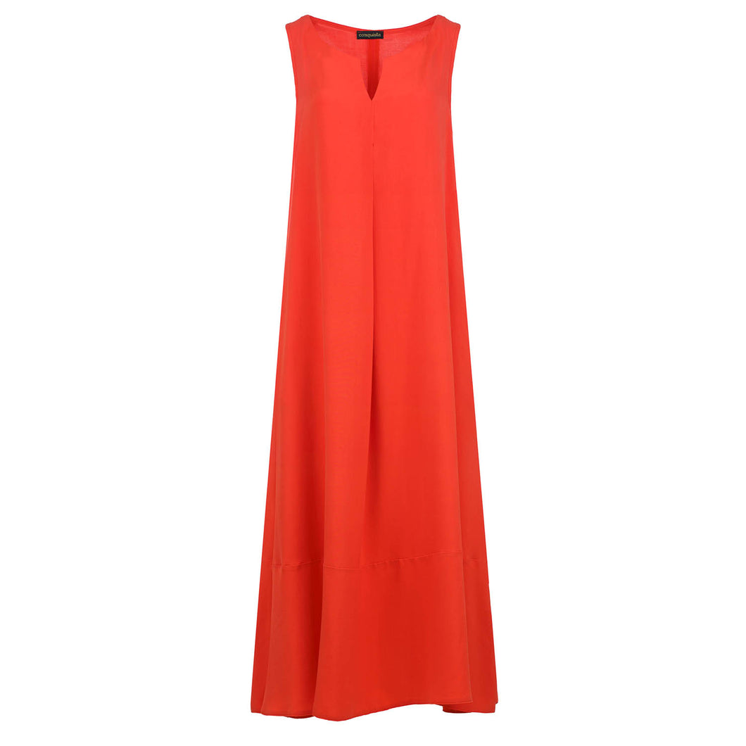 Sleeveless Organic Tencel Maxi Dress with Pockets