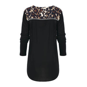 Chic Animal Print Top with Tencel Jersey Back