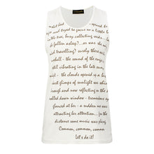 Load image into Gallery viewer, Literary Script Sleeveless Tank Top