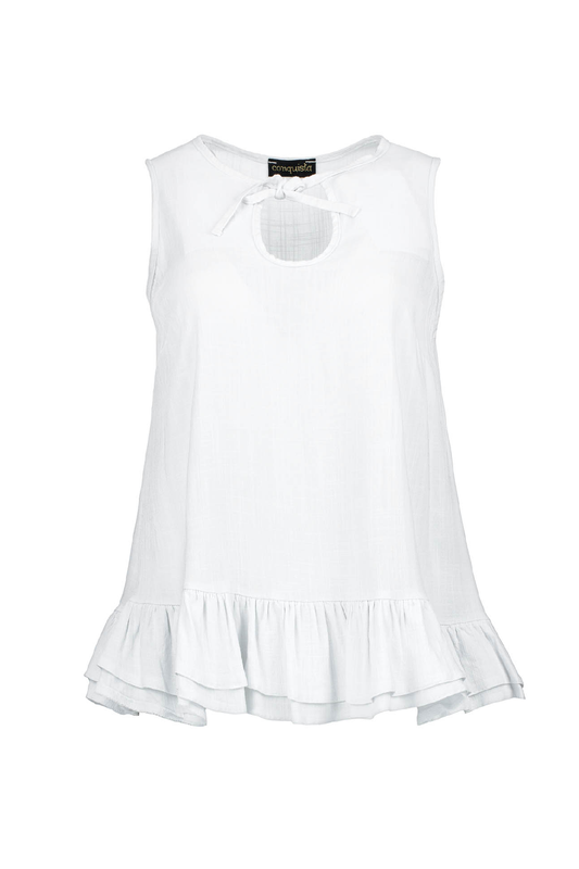 Snowdrop Keyhole Tie Top