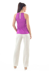 Sleeveless Top with Keyhole Detail